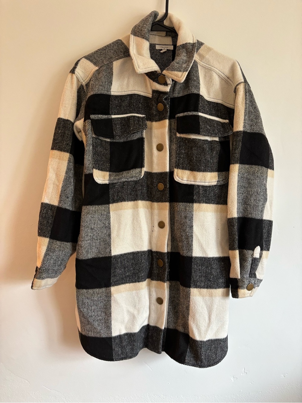 Maurices Black and White Buffalo Check Shacket